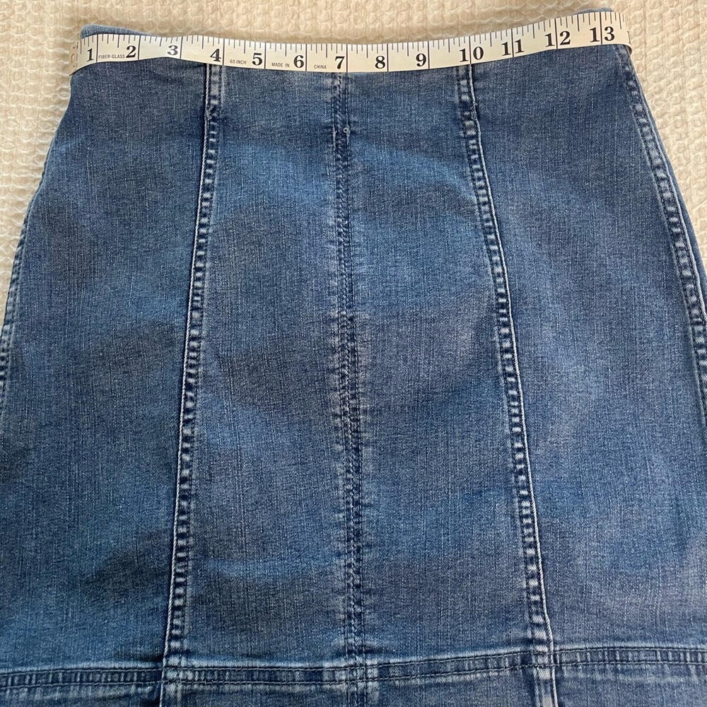 Free People Denim Jean Skirt Size 4 - Picture 4 of 6